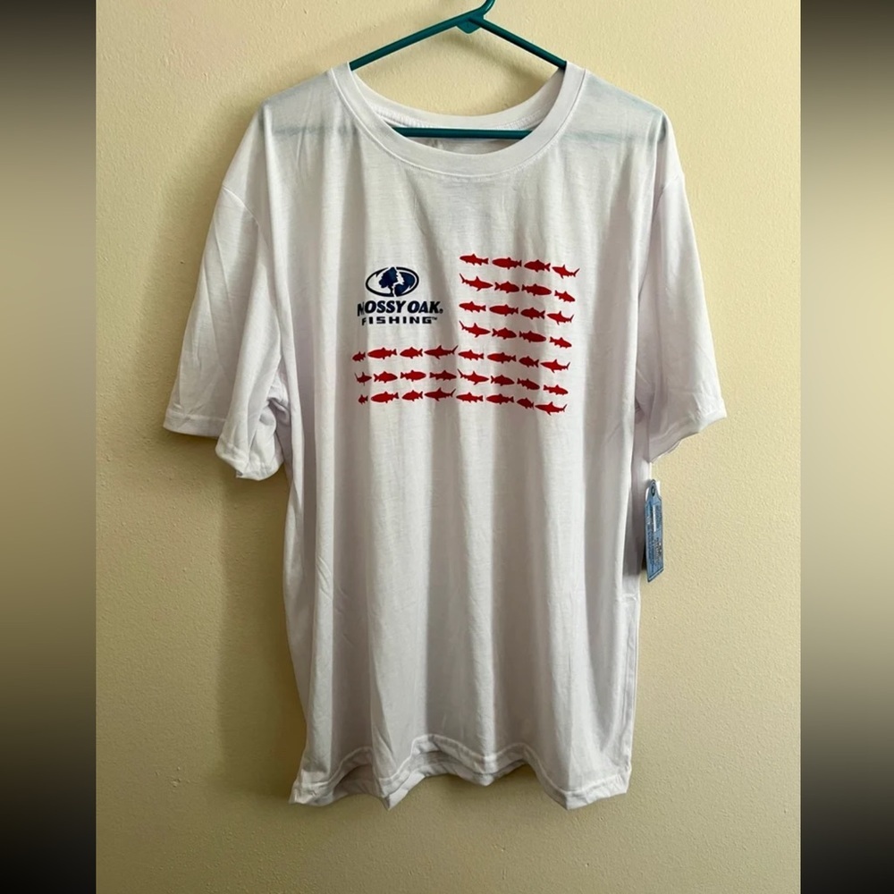 Mossy Oak American Flag Fish Tee